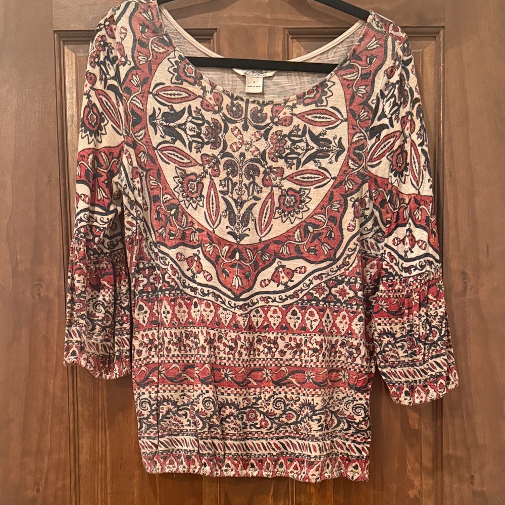 Lucky Brand Patterned Blouse